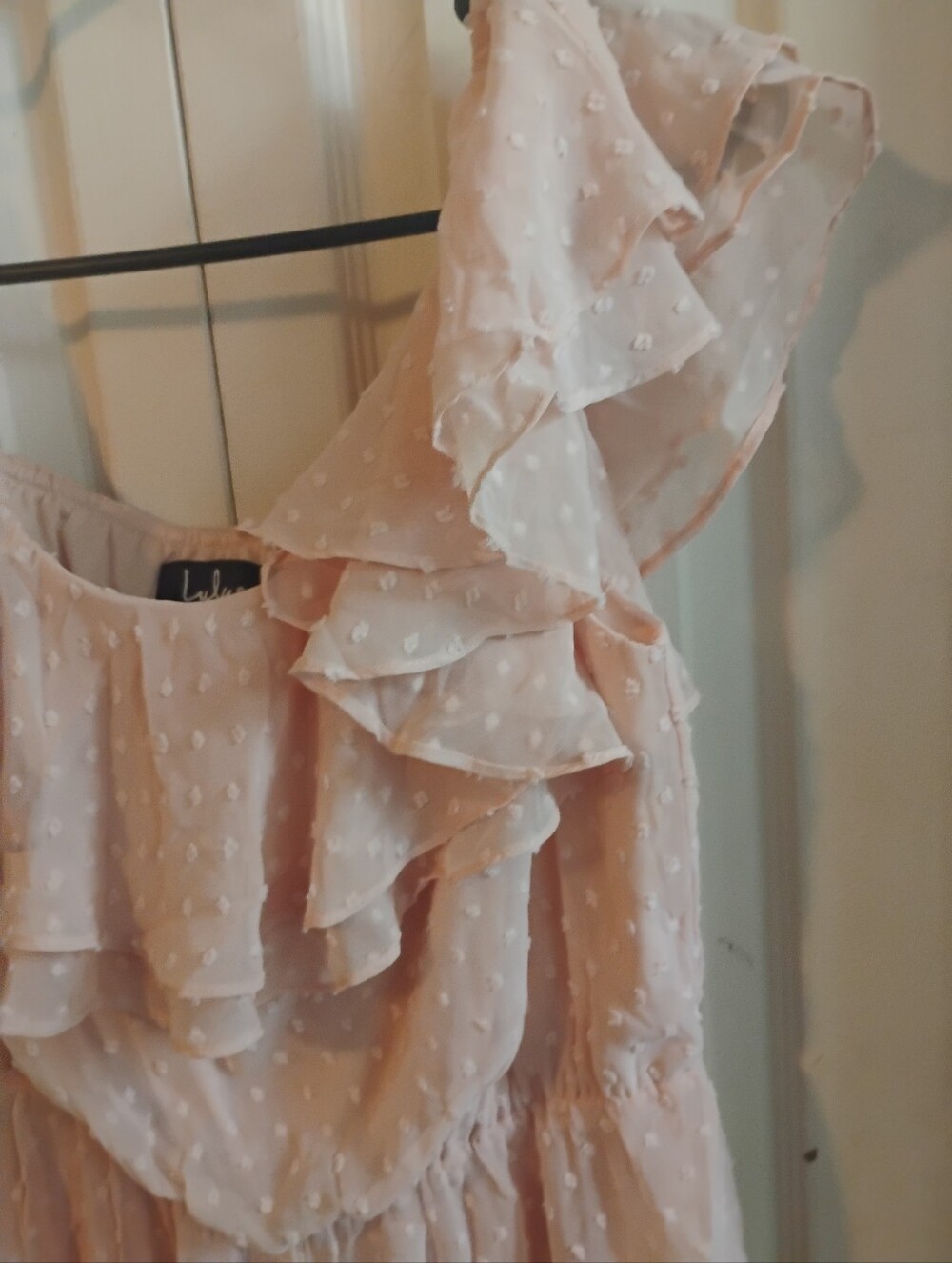 Lulu's Blush Pink Ruffle Romper - Picture 6 of 9